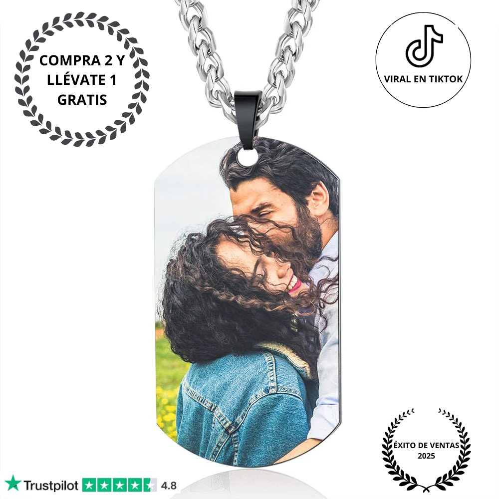 Colgante alargado grabado